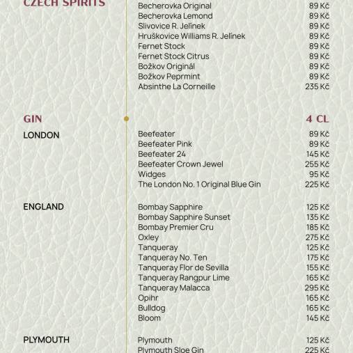 Czech spirits, gin