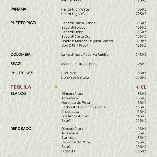 Rum, tequila